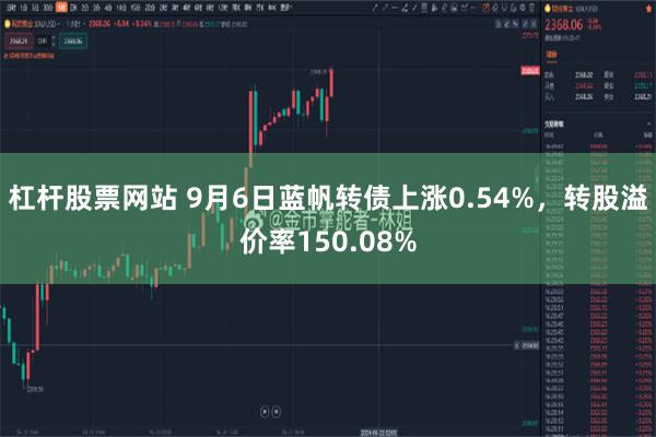 杠杆股票网站 9月6日蓝帆转债上涨0.54%，转股溢价率150.08%