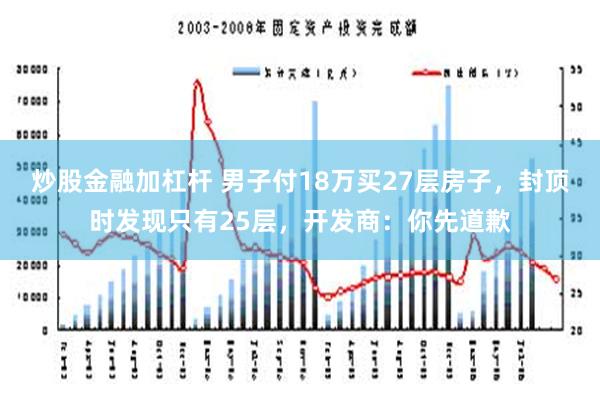 炒股金融加杠杆 男子付18万买27层房子，封顶时发现只有25层，开发商：你先道歉