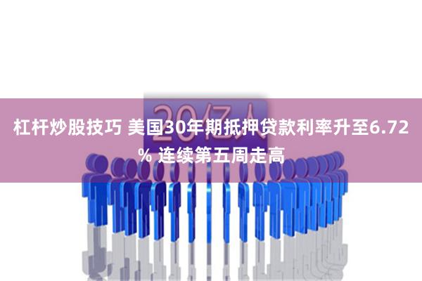 杠杆炒股技巧 美国30年期抵押贷款利率升至6.72% 连续第五周走高