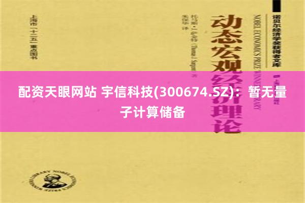 配资天眼网站 宇信科技(300674.SZ)：暂无量子计算储备