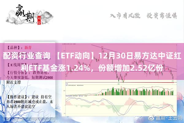 配资行业查询 【ETF动向】12月30日易方达中证红利ETF基金涨1.24%，份额增加2.52亿份